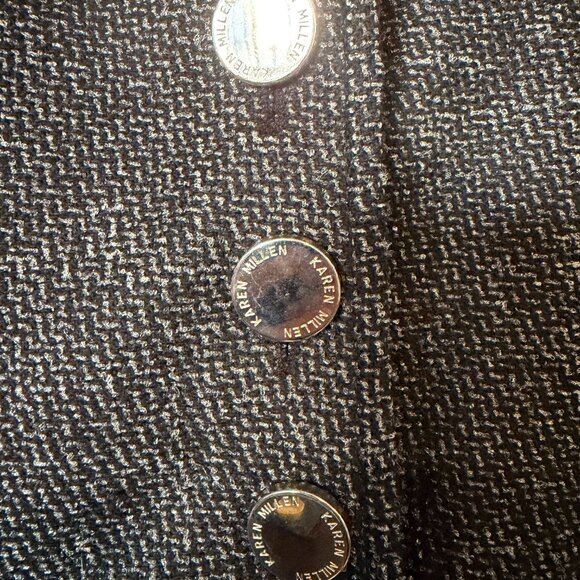 Karen Millen Tweed Dress Coat 12 - Picture 13 of 16